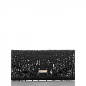 Women's Brahmin Veronica Wallets Black | KXPG7832