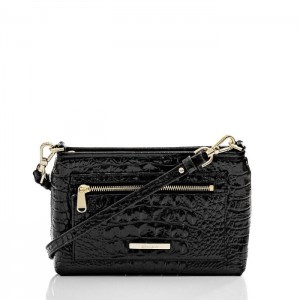 Women's Brahmin Vida Crossbody Bags Black | DYKL2397