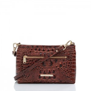 Women's Brahmin Vida Crossbody Bags Pecan Melbourne | NWYR5440