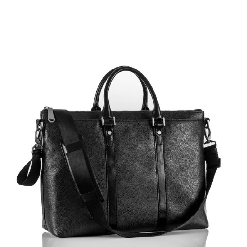 Men's Brahmin Beckett Business Bags Black | NFXO8894