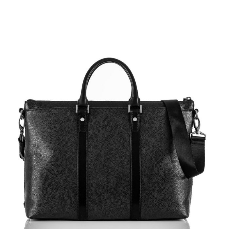 Men's Brahmin Beckett Business Bags Black | NFXO8894