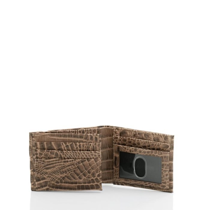 Men's Brahmin Bifold Wallets Biscuit Valley | WZLO7542