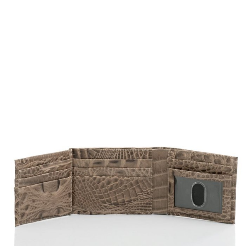 Men's Brahmin Bifold Wallets Biscuit Valley | WZLO7542