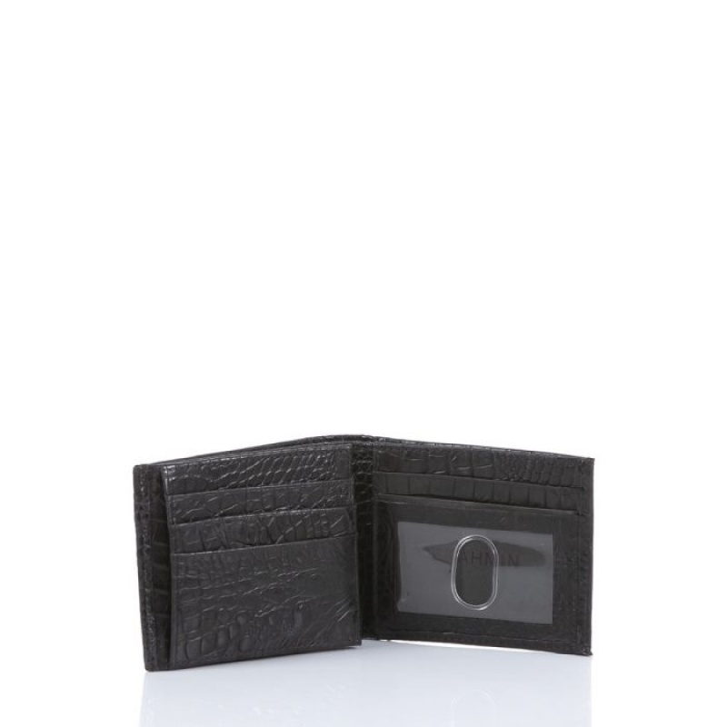 Men's Brahmin Bifold Wallets Black | KBRW4160