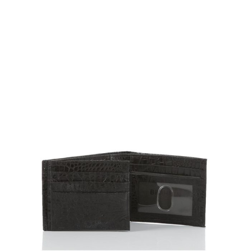 Men's Brahmin Bifold Wallets Black | KBRW4160