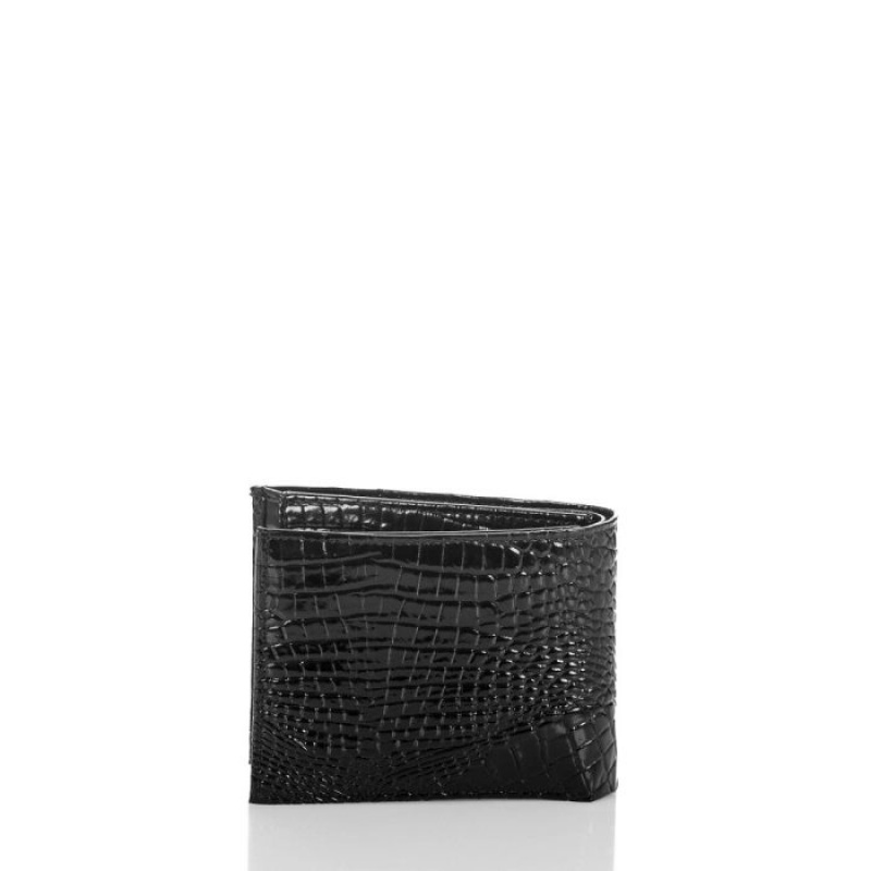 Men's Brahmin Bifold Wallets Black | TTUK8898