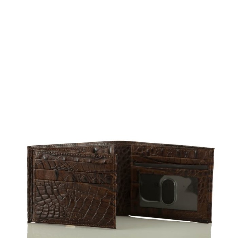 Men's Brahmin Bifold Wallets Brown | NWLB3755