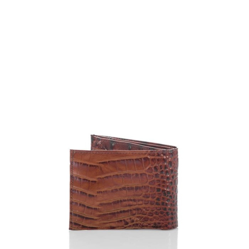 Men's Brahmin Bifold Wallets Pecan Melbourne | WNJT2298