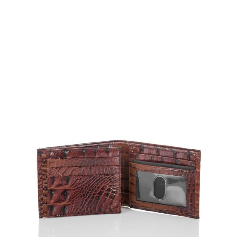 Men's Brahmin Bifold Wallets Pecan Melbourne | WNJT2298