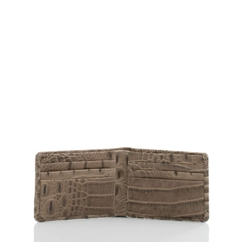 Men's Brahmin Billfold Wallets Biscuit Valley | YZOH3020