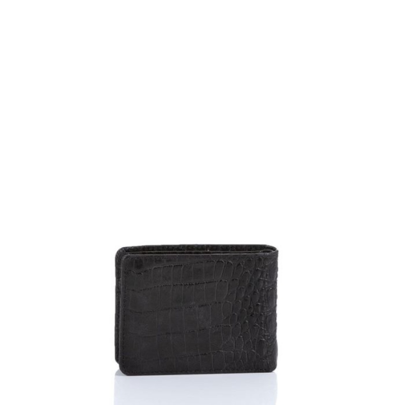 Men's Brahmin Billfold Wallets Black | ETQB9142