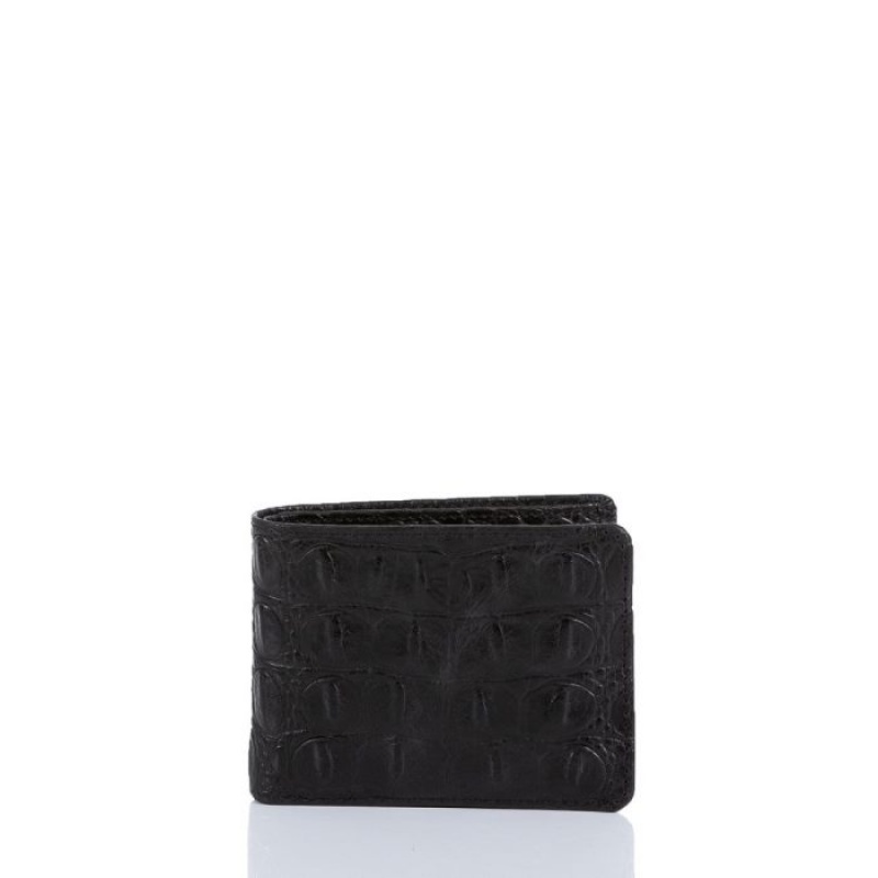 Men\'s Brahmin Billfold Wallets Black | ETQB9142