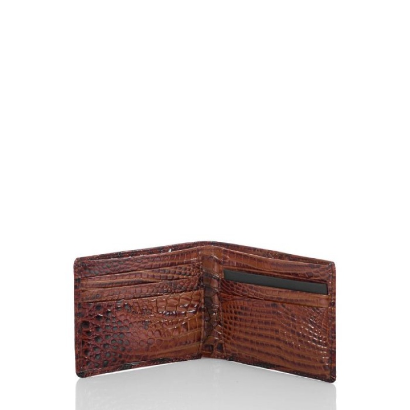 Men's Brahmin Billfold Wallets Pecan Melbourne | TWUV2519