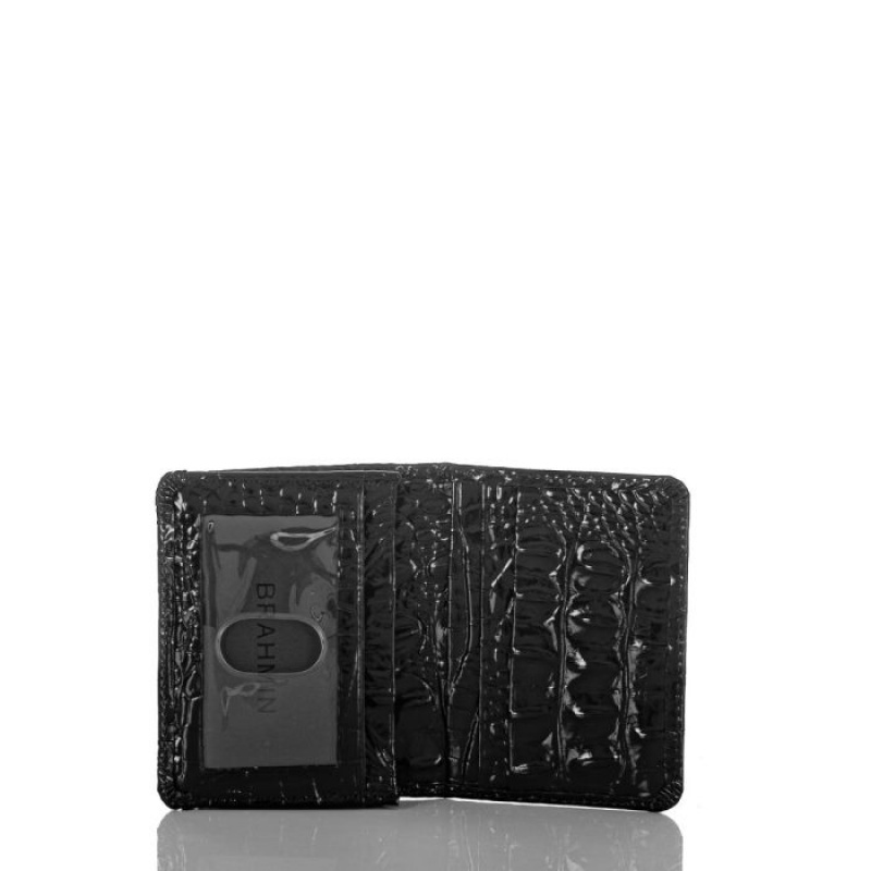 Men's Brahmin Leo Wallet Wallets Black | ZXPJ5174