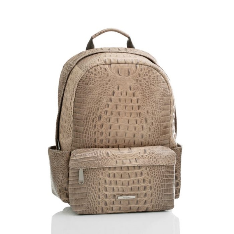 Men's Brahmin Lucas Backpack Backpacks Biscuit Valley | BILL6766