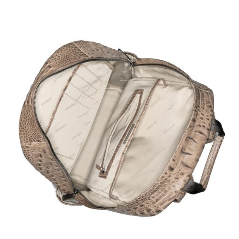 Men's Brahmin Lucas Backpack Backpacks Biscuit Valley | BILL6766