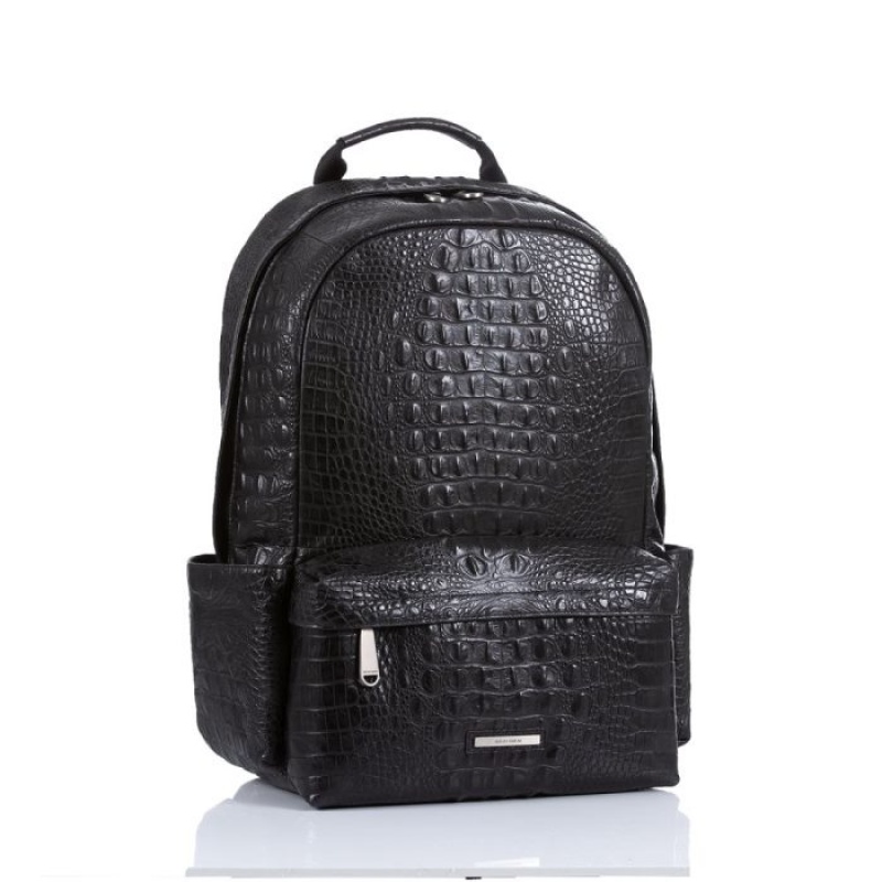 Men's Brahmin Lucas Backpack Backpacks Black | FZHM5041