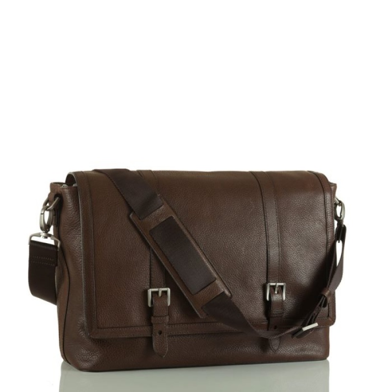 Men's Brahmin Mason Messenger Business Bags Brown | XLHZ2303