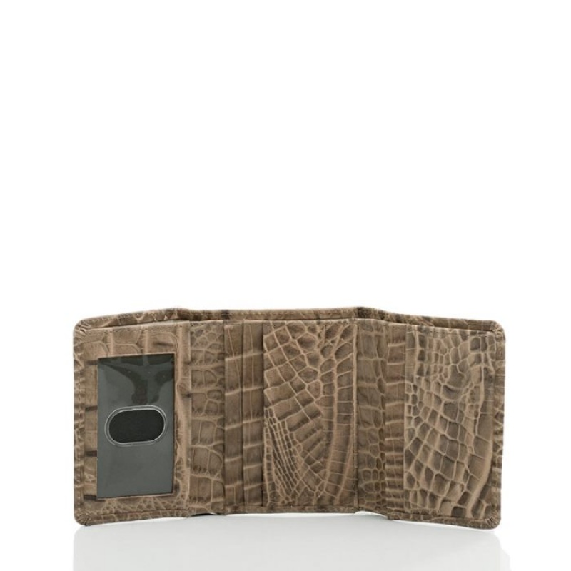 Men's Brahmin Slim Trifold Wallets Biscuit Valley | DAMV9072