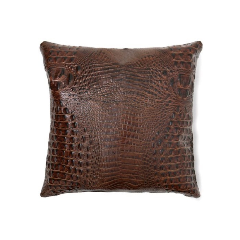 Women's Brahmin 18x18 Pillow Case Accessories Pecan Melbourne | DWRK7119