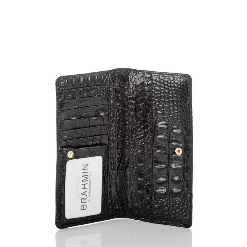 Women's Brahmin Ady Wallet Wallets Black | AZZH4736