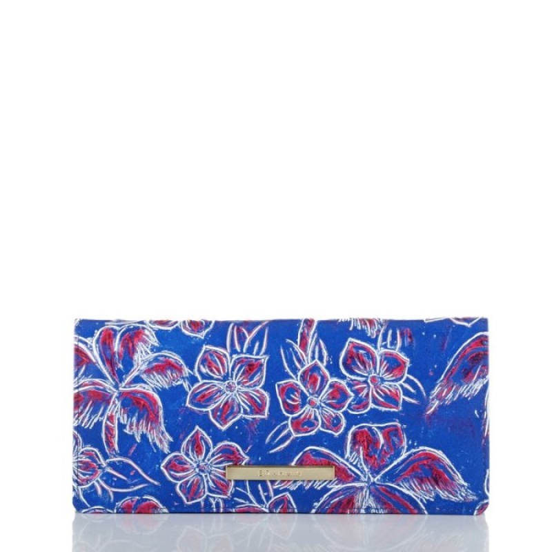 Women\'s Brahmin Ady Wallet Wallets Blue | NTAN3945