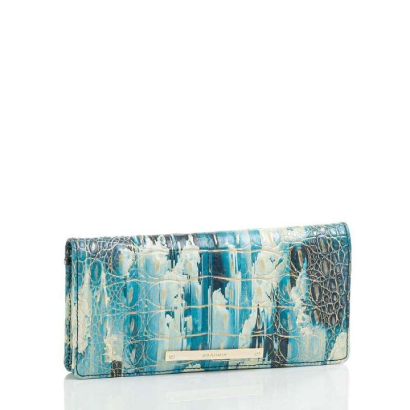 Women's Brahmin Ady Wallet Wallets Blue | EXLM3460