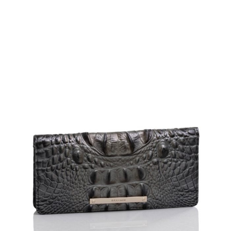 Women's Brahmin Ady Wallet Wallets Deep Grey | BQQU2897