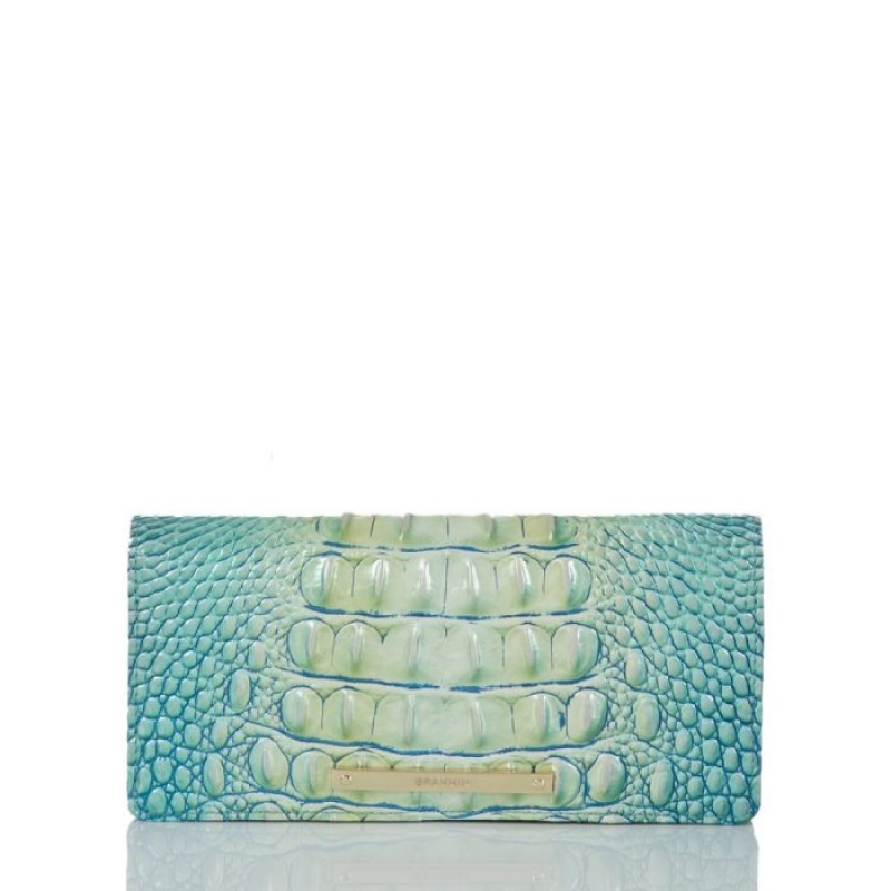 Women\'s Brahmin Ady Wallet Wallets Seafoam Ombre Melbourne | WRTU5548