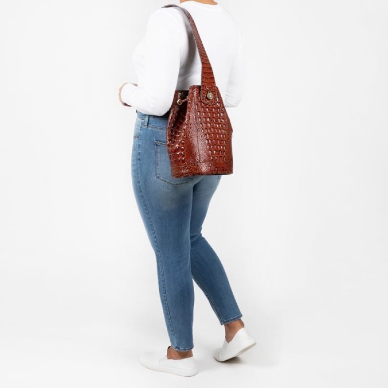 Women's Brahmin Allie Backpacks Cashew Melbourne | LPRS1356