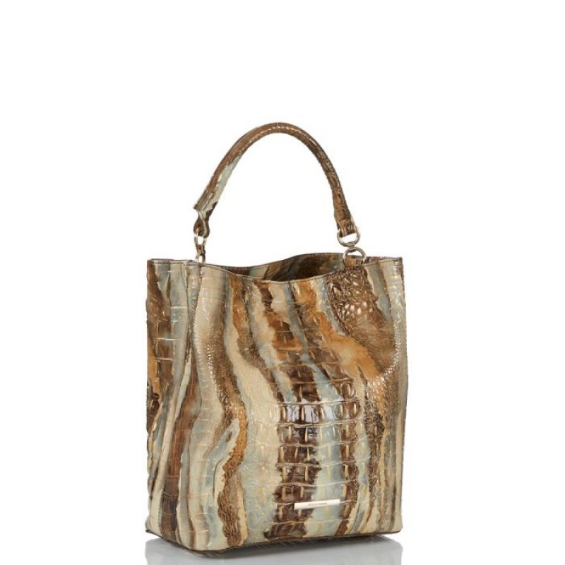 Women's Brahmin Amelia Bucket Bags Brown | BGRC1406