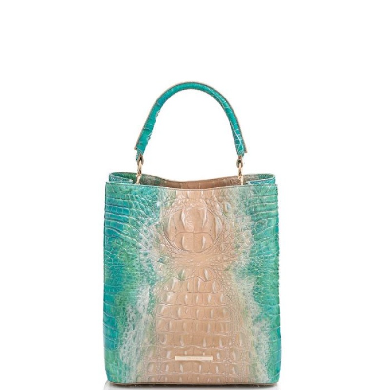 Women\'s Brahmin Amelia Bucket Bags Ocean Ombre Melbourne | MBQT3822