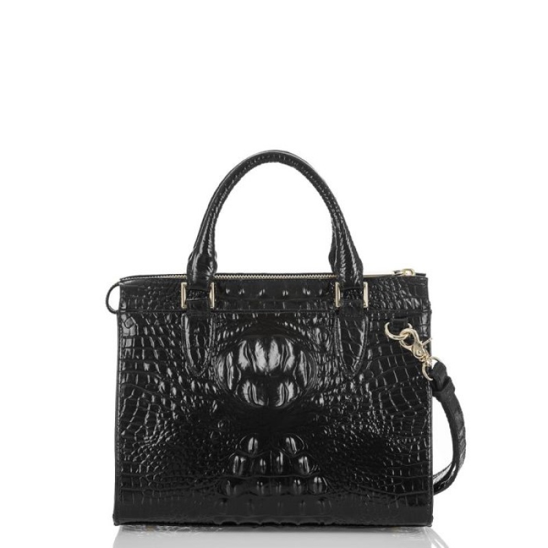 Women's Brahmin Anywhere Convertible Satchel Bags Black | UIPL9398