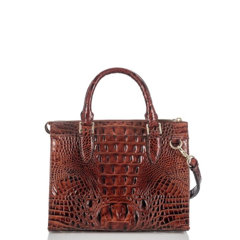 Women's Brahmin Anywhere Convertible Satchel Bags Pecan Melbourne | SVGY2779