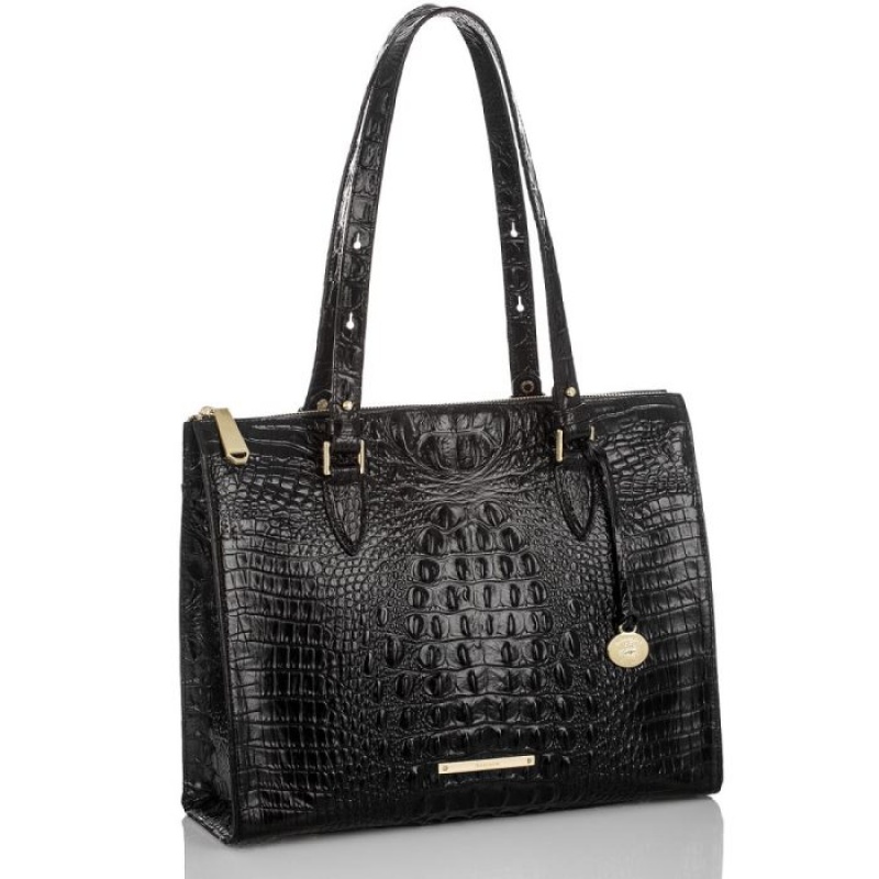 Women's Brahmin Anywhere Tote Tote Bags Black | FDCU4812