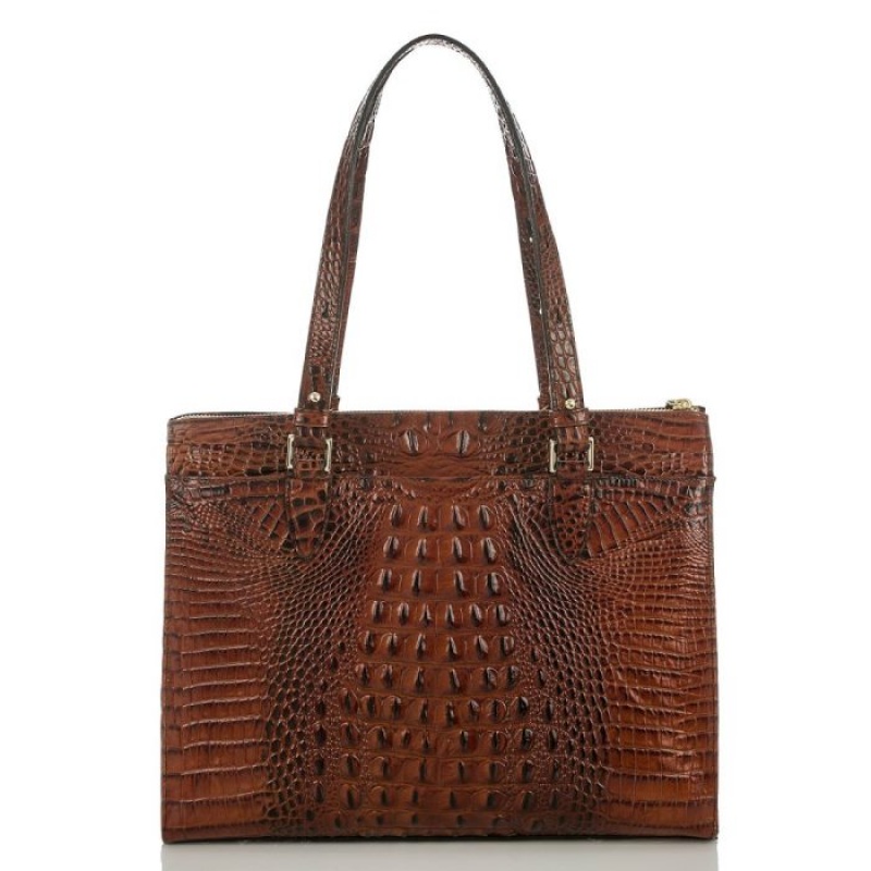 Women's Brahmin Anywhere Tote Tote Bags Pecan Melbourne | HLFG0538