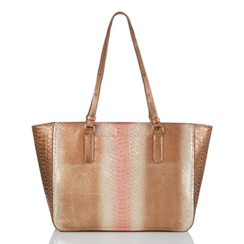 Women's Brahmin Ashlee Tote Bags Beige | BKKD4536