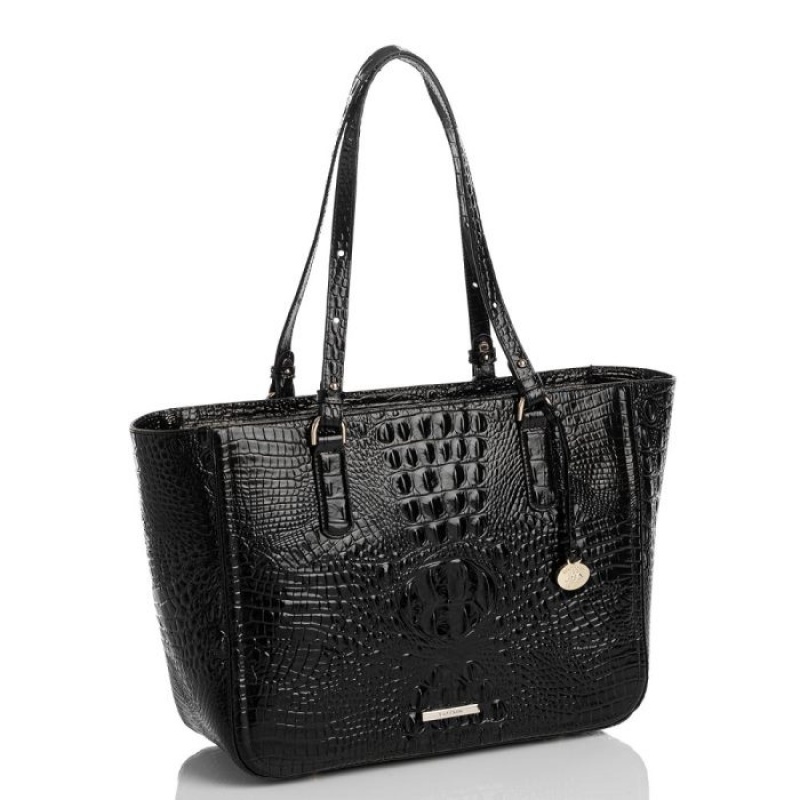 Women's Brahmin Ashlee Tote Bags Black | QIEK1514