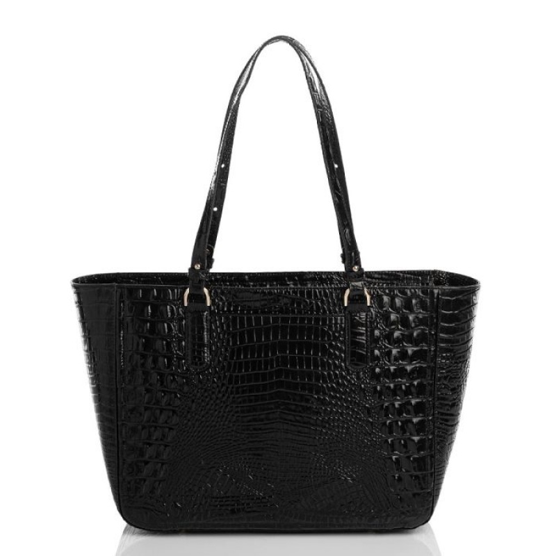 Women's Brahmin Ashlee Tote Bags Black | QIEK1514