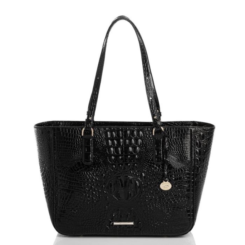 Women\'s Brahmin Ashlee Tote Bags Black | QIEK1514