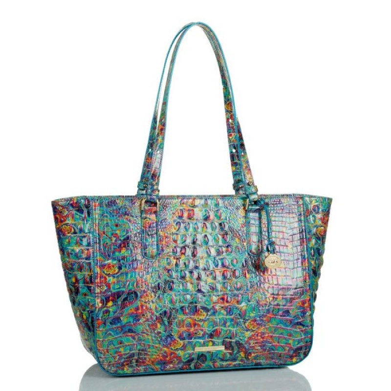 Women's Brahmin Ashlee Tote Bags Blue | IATS1812