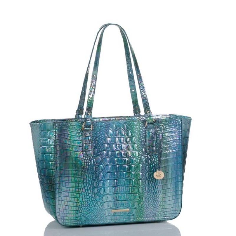 Women's Brahmin Ashlee Tote Bags Blue | TBAQ3869