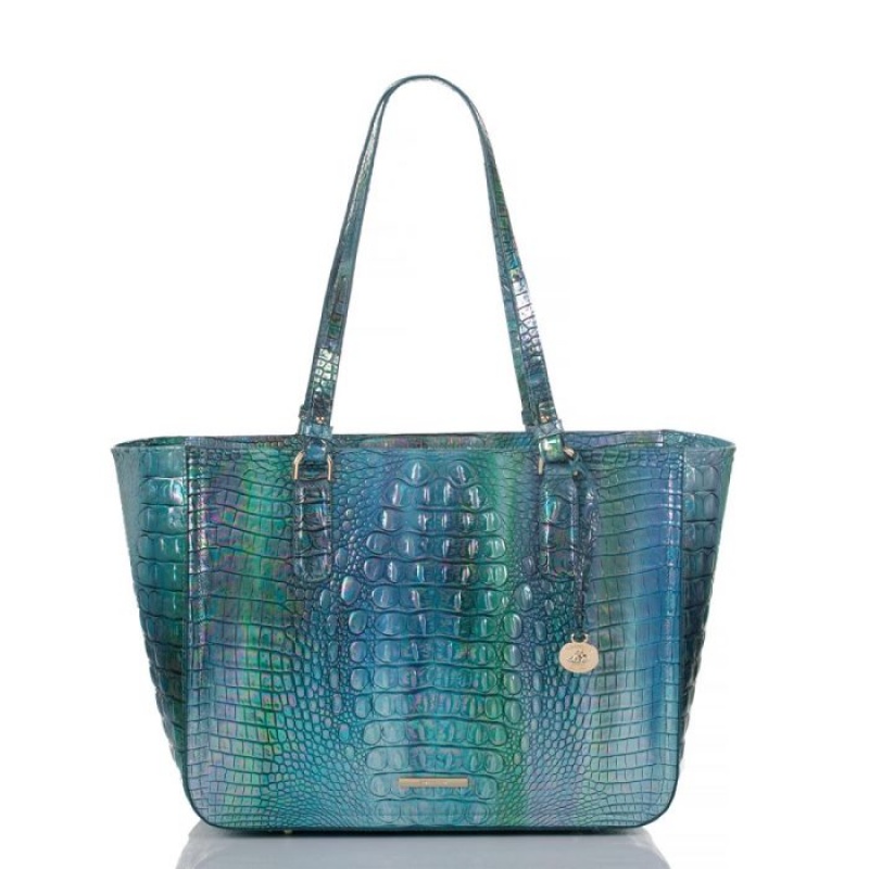 Women\'s Brahmin Ashlee Tote Bags Blue | TBAQ3869