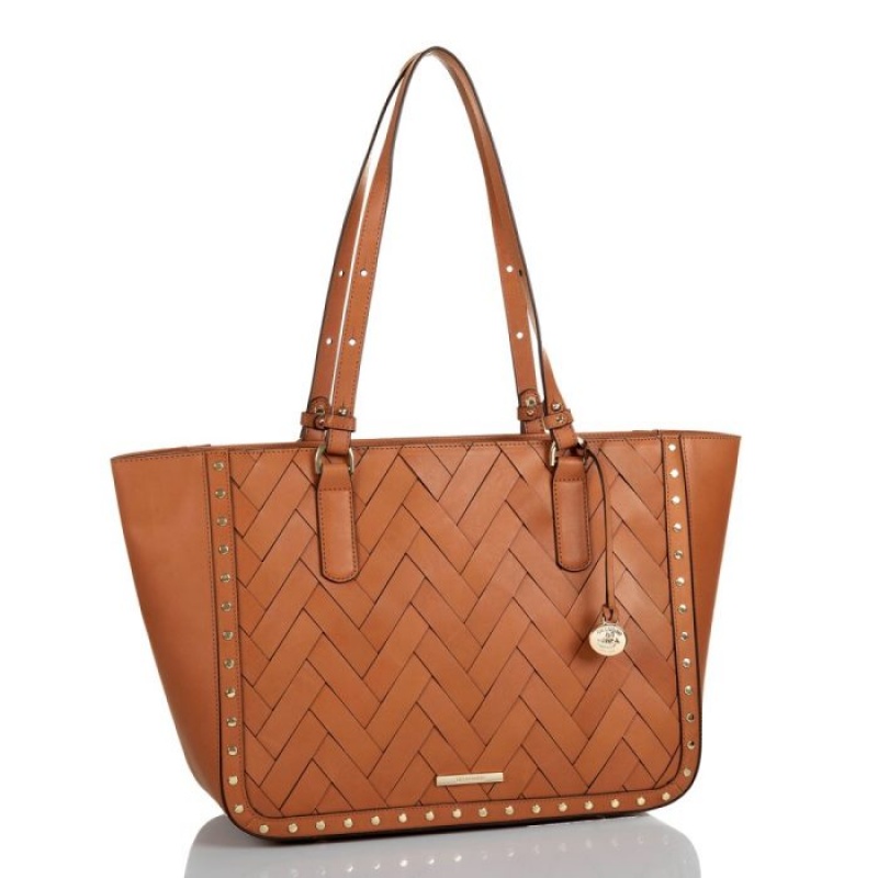 Women's Brahmin Ashlee Tote Bags Brown | PIQF6828