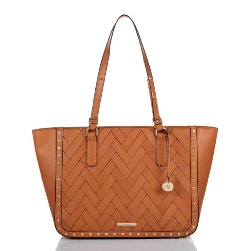 Women\'s Brahmin Ashlee Tote Bags Brown | PIQF6828