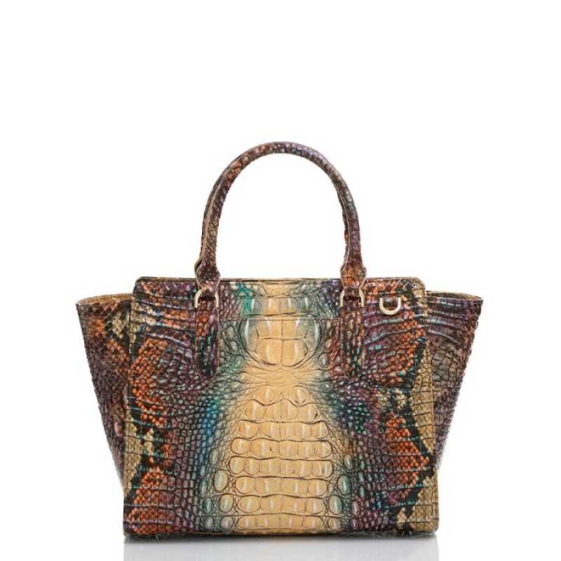 Women's Brahmin Aubree Satchel Bags Reptilian Ombre Melbourne | ZFRR2789