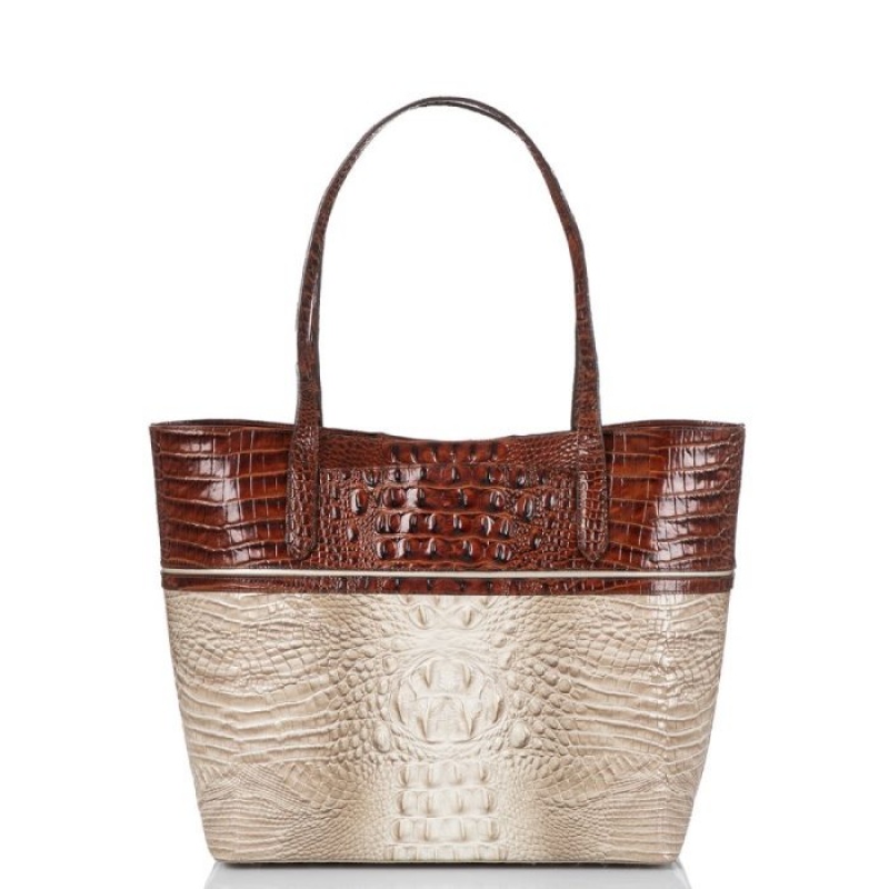 Women's Brahmin Brooke Tote Bags Clay Caye | YGVS2378