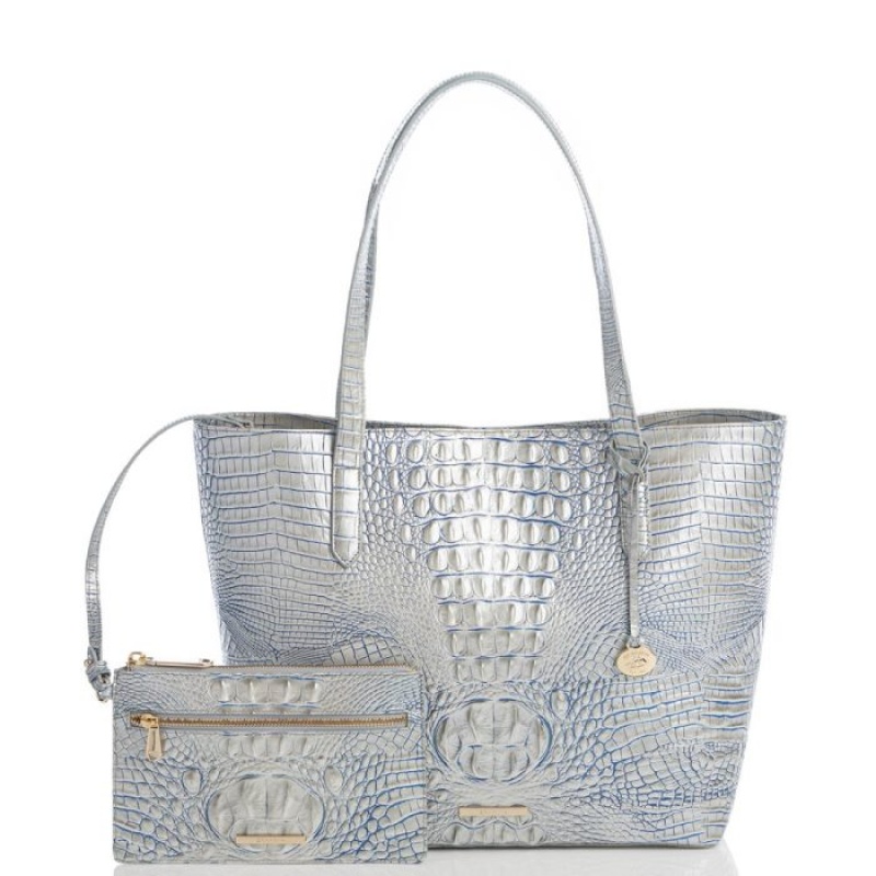 Women's Brahmin Brooke Tote Bags Eggshell Melbourne | KNTV0343