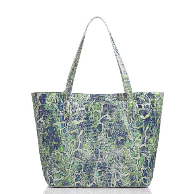 Women's Brahmin Brooke Tote Bags Green | NDUV5119