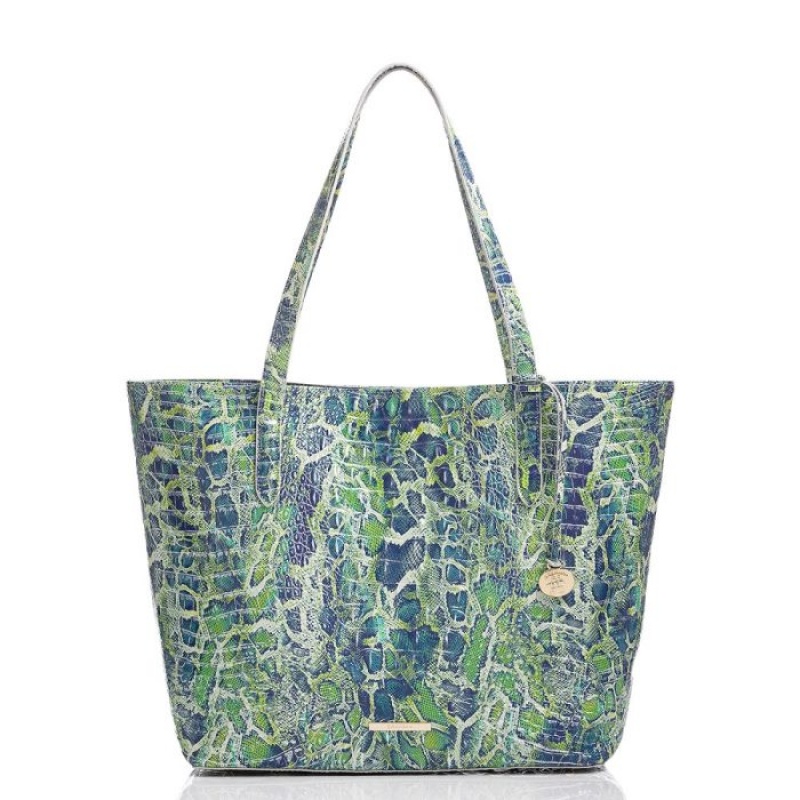 Women\'s Brahmin Brooke Tote Bags Green | NDUV5119